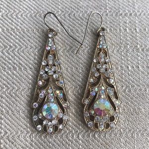 Romantic Gold and Crystal Earrings